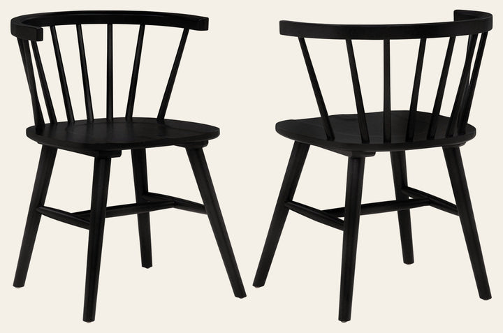 Jeffries Windsor Wood Dining Side Chair Black - What's New Furniture Portland