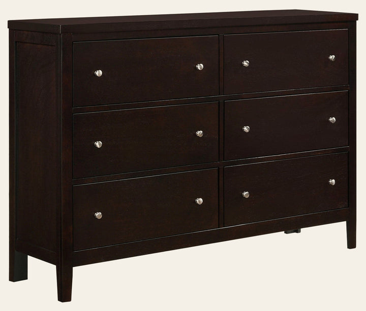 Carlton 6-drawer Dresser Cappuccino - What's New Furniture Portland