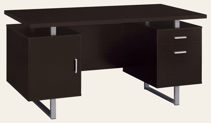 Lawtey 60-inch 2-drawer Office Computer Desk Cappuccino - What's New Furniture Portland