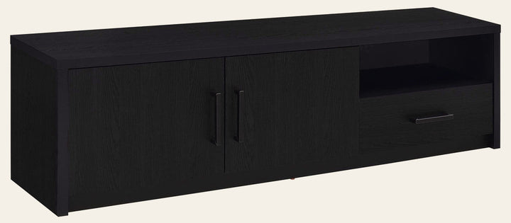Murray 70-inch 2-door TV Stand Media Console Black - What's New Furniture Portland