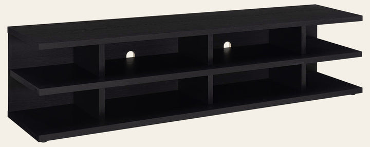 Cartmill 78-inch 2-tier TV Stand Media Console Black - What's New Furniture Portland