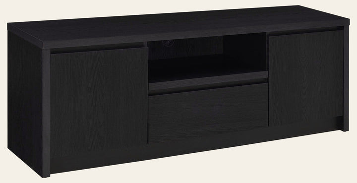 Winfield 60-inch 2-door TV Stand Media Console Black - What's New Furniture Portland