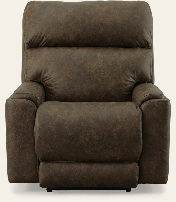 Rainier Power Recliner by Stanton in Spectral Cappuccino — Oregon-made studio product photo — What's New Furniture Portland