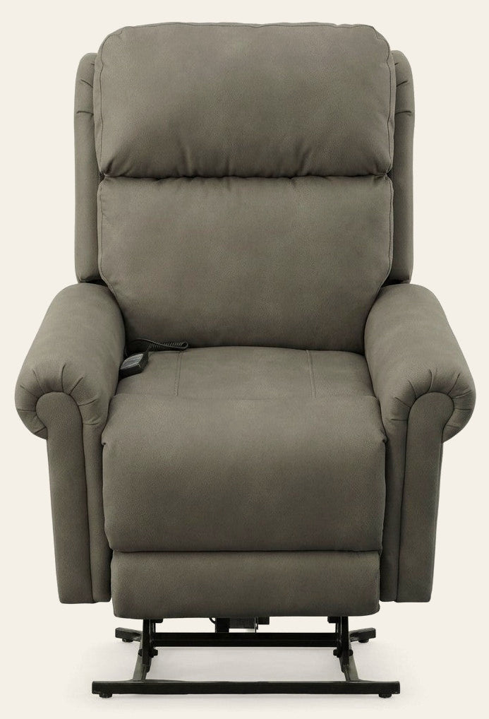 Overton Power Lift Recliner by Stanton in Beyond Granite — Oregon-made studio product photo — What's New Furniture Portland