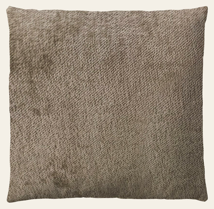 Chapel Hill Ava solid square throw pillow in dark taupe - Whats New Furniture Portland OR