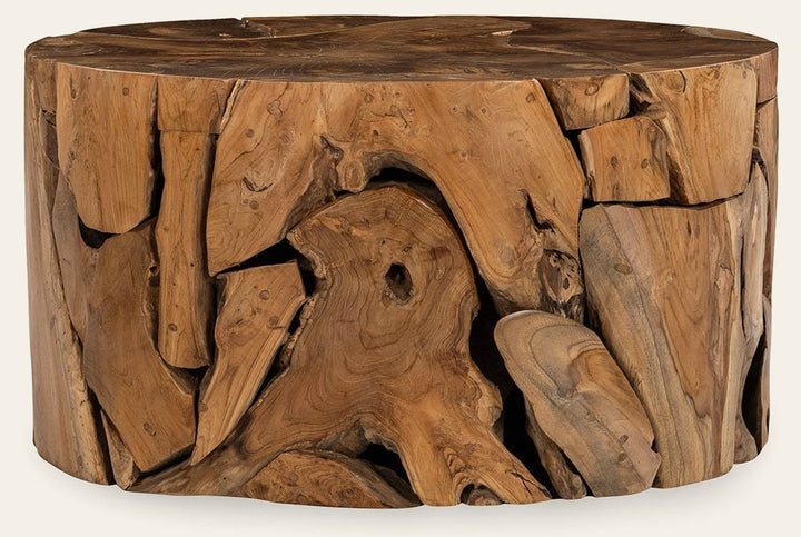 Rhea Round Coffee Table - Natural - Whats New Furniture Portland OR