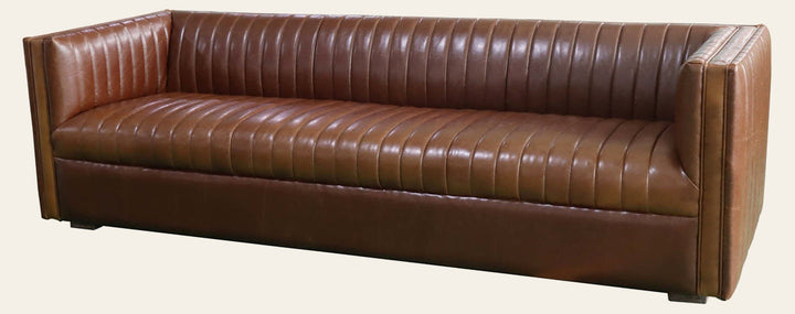 Channel Sofa - Camel Brown - Whats New Furniture Portland OR