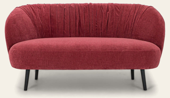 Cathedral Loveseat in Moss Red front view - loveseat by What's New Furniture - Whats New Furniture Portland OR