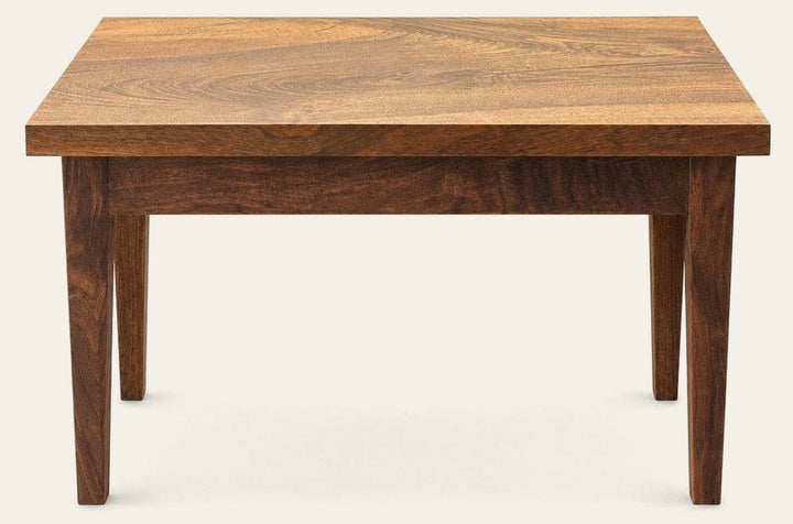 Medium walnut coffee table with epoxy inlay and clean mid-century lines