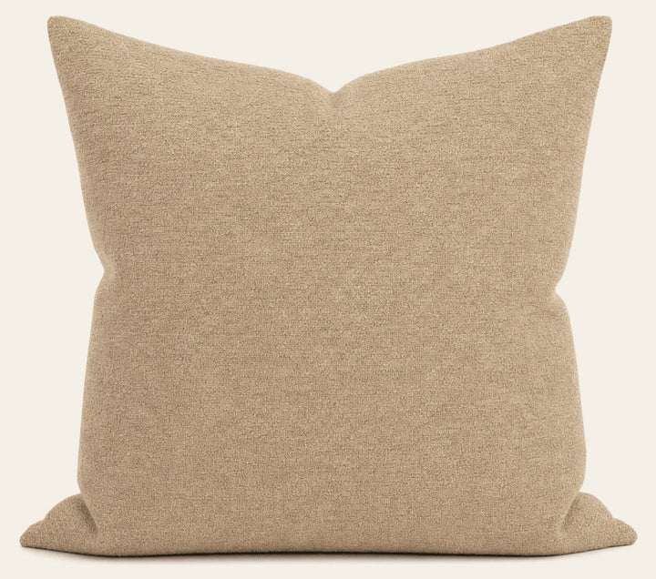 Beckett Fawn Chenille Throw Pillow front view by Decor Fifty-Five - Whats New Furniture Portland OR