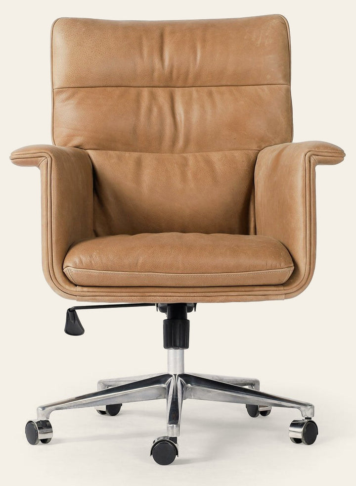 Humphrey Desk Chair in Palermo Drift front studio view - Whats New Furniture Portland OR