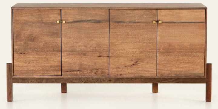 Reza Sideboard in Smoked Honey front studio view - Whats New Furniture Portland OR