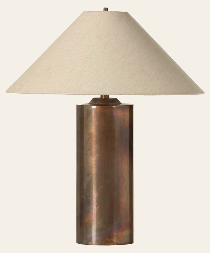 Seaton Table Lamp in Iridescent Acid Wash front studio view - Whats New Furniture Portland OR