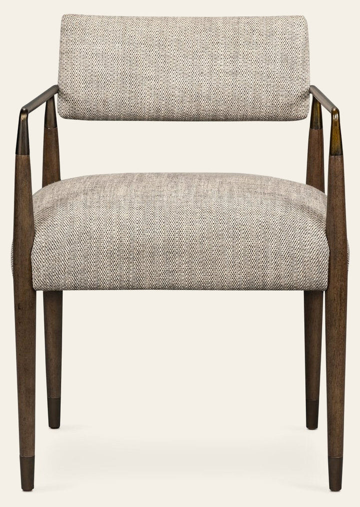 Waldon Dining Chair in Thames Coal front studio view - Whats New Furniture Portland OR