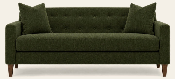 Blazer Loft Sofa in Lush Spinach - studio front view - Stanton - Whats New Furniture Portland OR