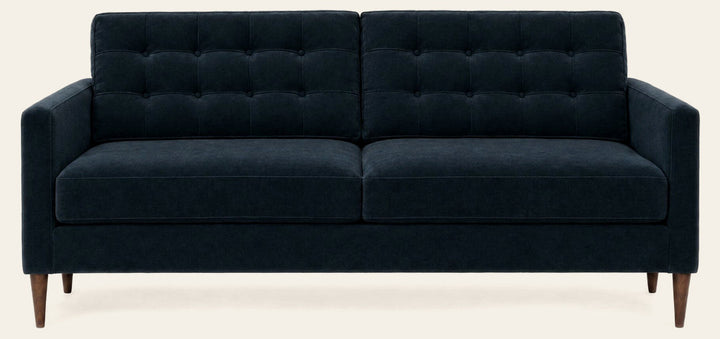 Vogue Modern Sofa in Sensation Midnight - studio front view - Stanton - Whats New Furniture Portland OR