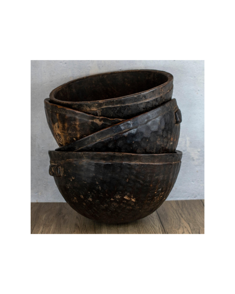 Vintage Wood Milking Bowl