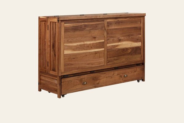 Murphy cabinet bed in Black Walnut, closed