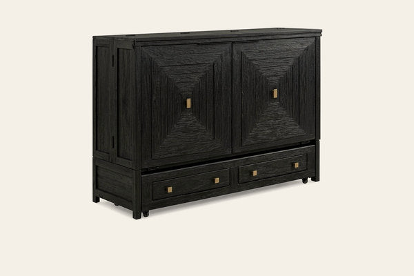Murphy cabinet bed in Milan Black, closed
