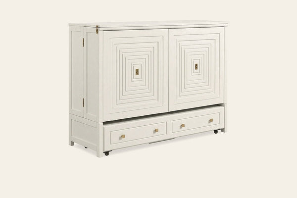 Murphy cabinet bed in Milan White, closed