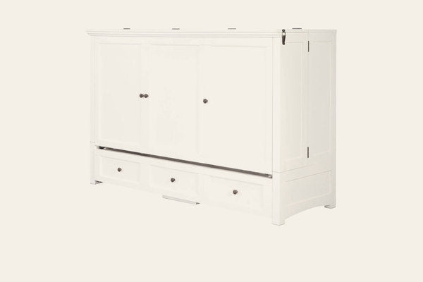 Murphy cabinet bed in New Traditions White, closed