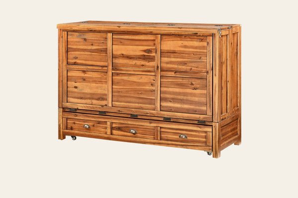 Murphy cabinet bed in Timberline, closed