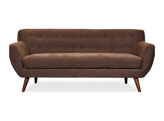 Brown upholstered sofa