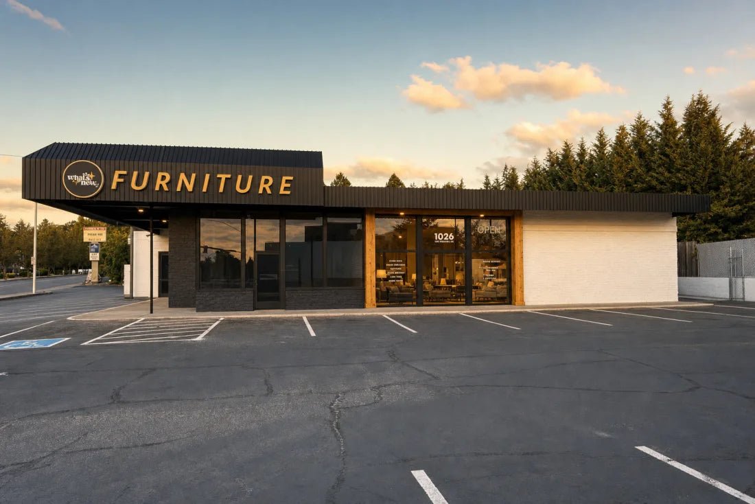 What's New Furniture Cedar Mill storefront on NW Murray Road