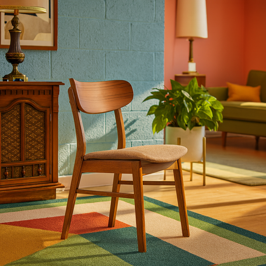 Dortch Dining Side Chair Walnut and Brown