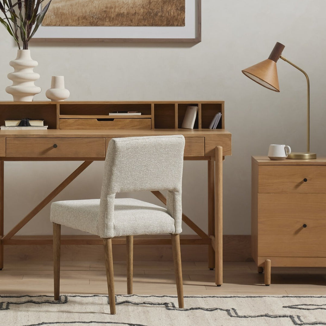 Joseph Dining Chair in Light Camel detail view - Whats New Furniture Portland OR