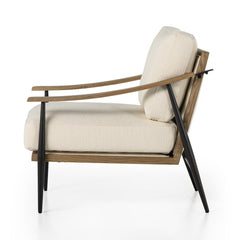 Kennedy Chair in Kerbey Ivory side view - Whats New Furniture Portland OR