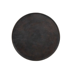 Marlow Matchstick Pedestal Table in Antique Rust detail view - Whats New Furniture Portland OR