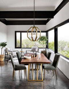 Nate Dining Chair in Modern Velvet Loden back view - Whats New Furniture Portland OR