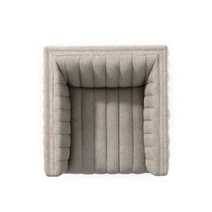 Augustine Swivel Chair in Orly Natural second detail view - Whats New Furniture Portland OR