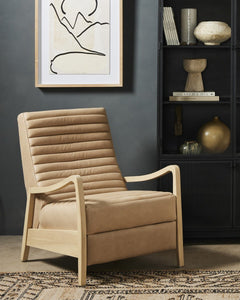 Chance Recliner in Palermo Nude back view - Whats New Furniture Portland OR