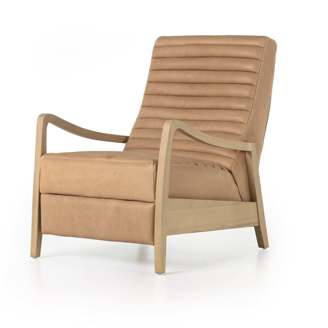 Chance Recliner in Palermo Nude three-quarter view - Whats New Furniture Portland OR