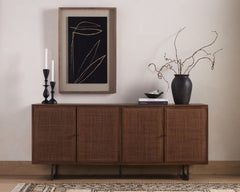 Carmel Sideboard in Brown Wash back view - Whats New Furniture Portland OR