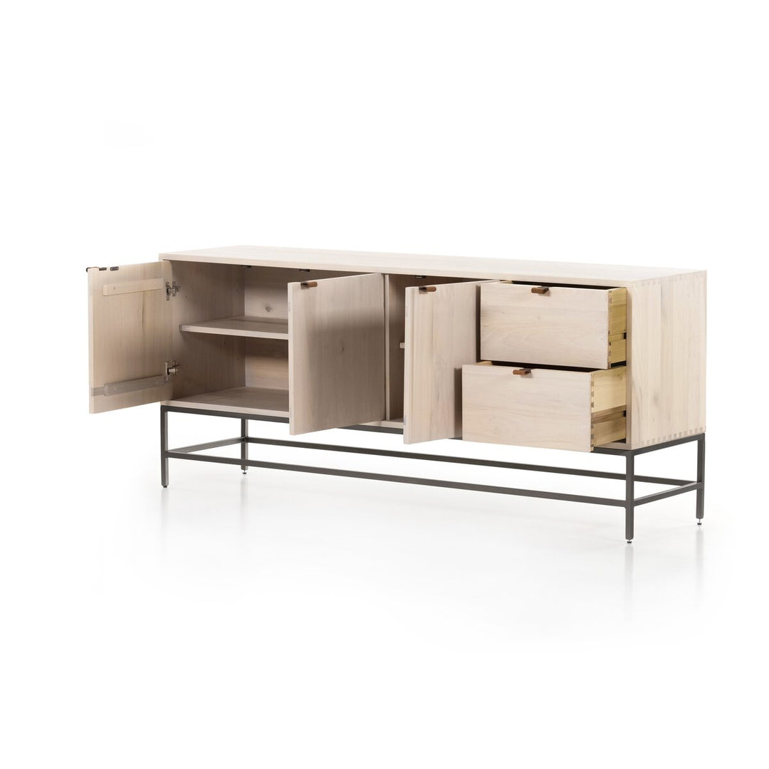 Trey Sideboard in Dove Poplar detail view - Whats New Furniture Portland OR