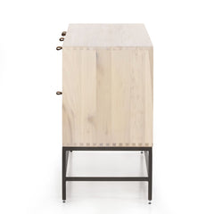 Trey Sideboard in Dove Poplar side studio view - Whats New Furniture Portland OR