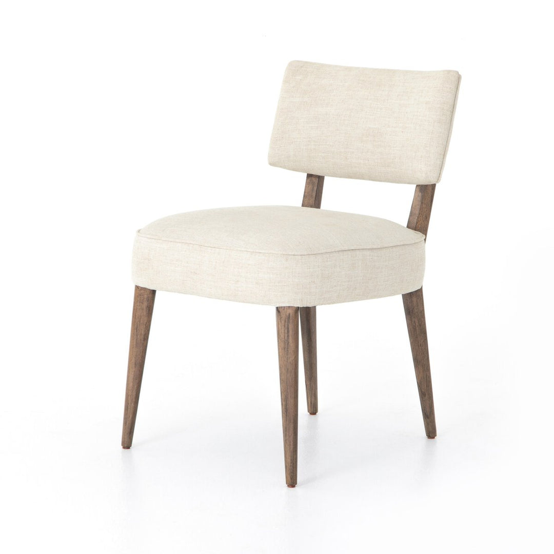 Orville Dining Chair in Cambric Ivory three-quarter view - Whats New Furniture Portland OR