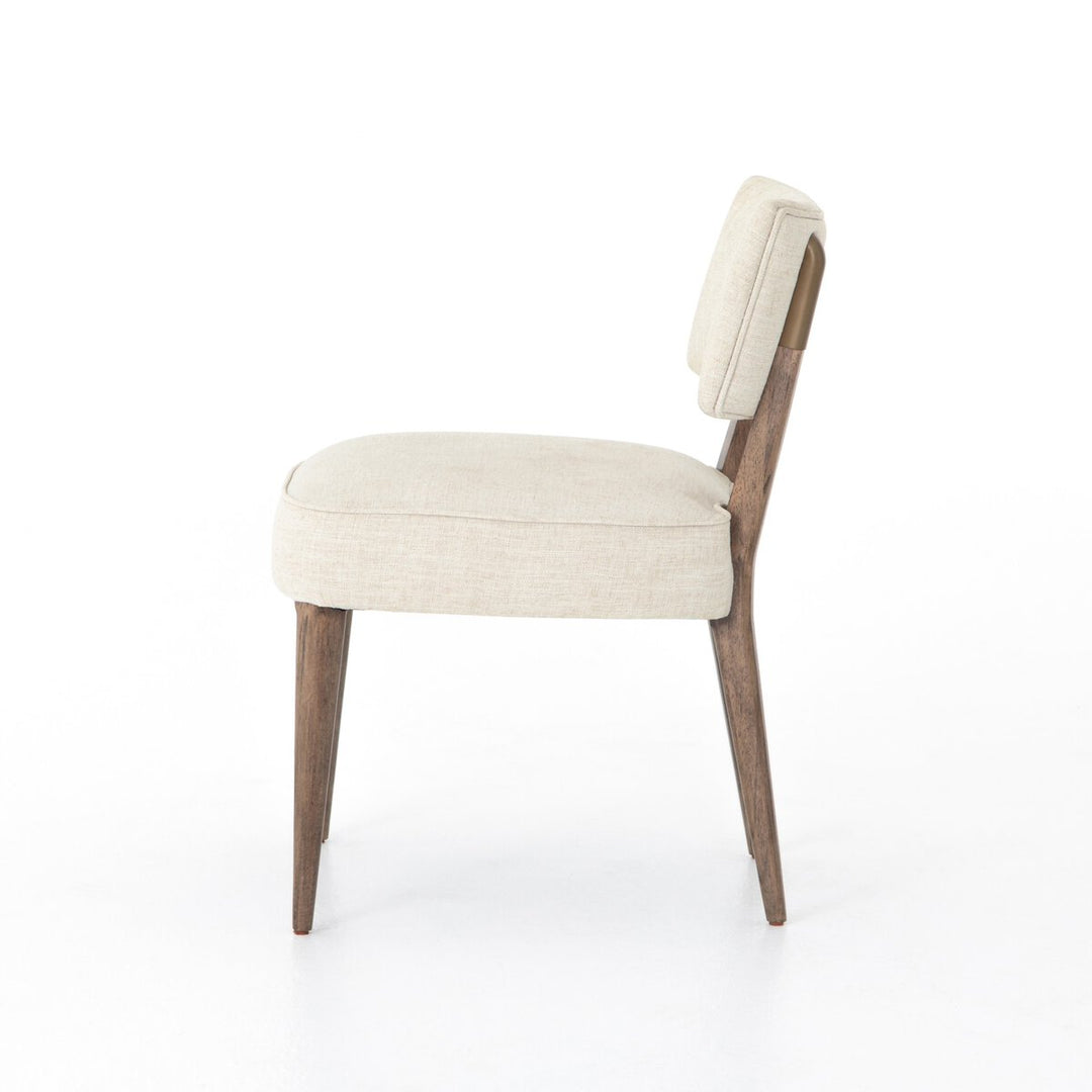 Orville Dining Chair in Cambric Ivory side view - Whats New Furniture Portland OR