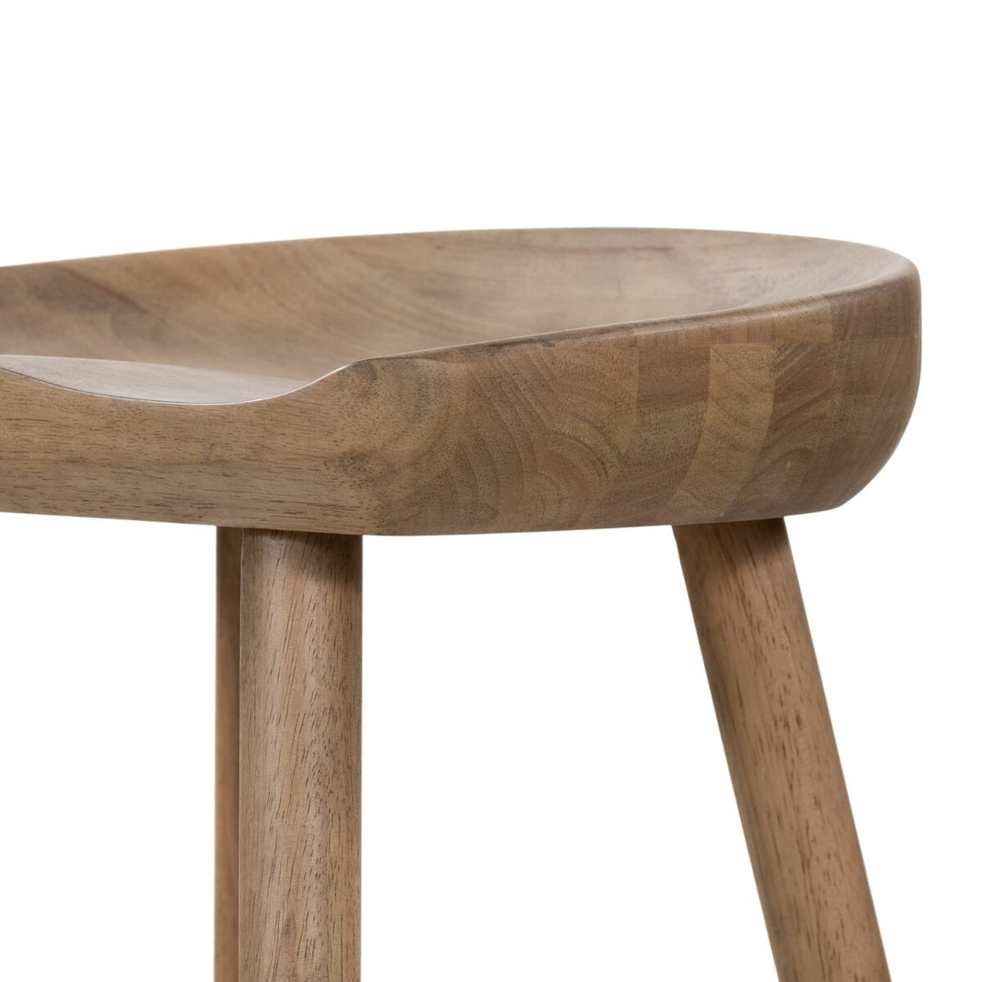 Barrett Bar &amp; Counter Stool in Natural Matte detail view - Whats New Furniture Portland OR