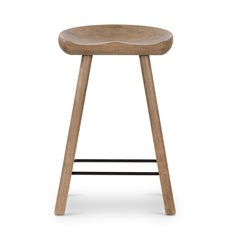Barrett Bar &amp; Counter Stool in Natural Matte front studio view - Whats New Furniture Portland OR