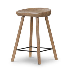 Barrett Bar &amp; Counter Stool in Natural Matte three-quarter view - Whats New Furniture Portland OR