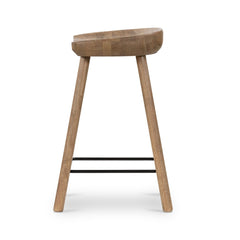 Barrett Bar &amp; Counter Stool in Natural Matte side view - Whats New Furniture Portland OR
