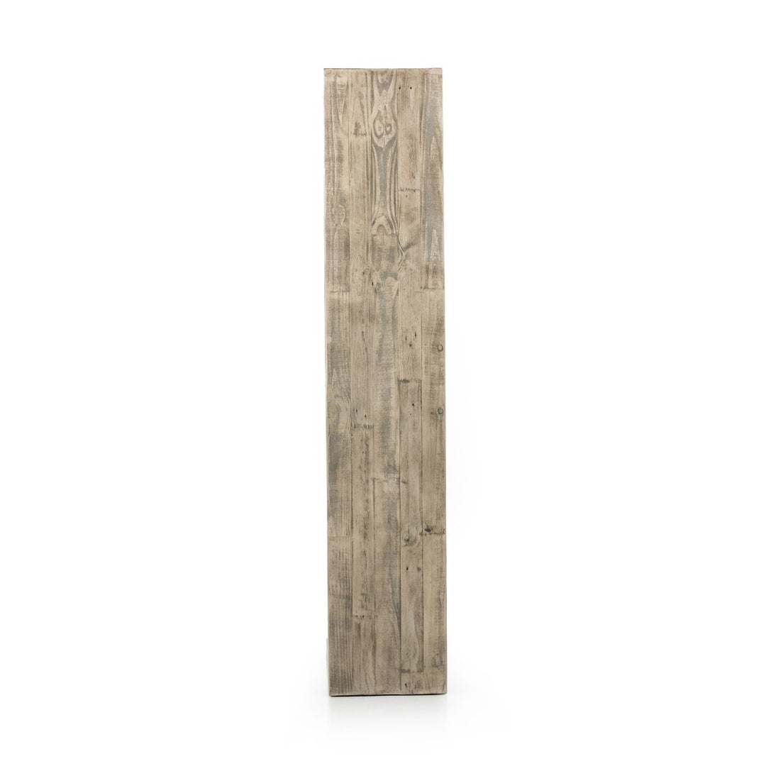 Matthes Console Table - 79" in Weathered Wheat top edge detail view - Whats New Furniture Portland OR