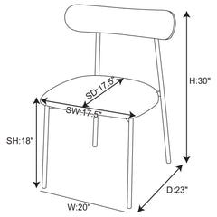 Anzio Boucle Upholstered Dining Side Chair - What&