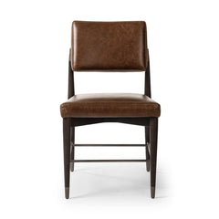 Anton Dining Chair in Havana Brown front studio view - Whats New Furniture Portland OR