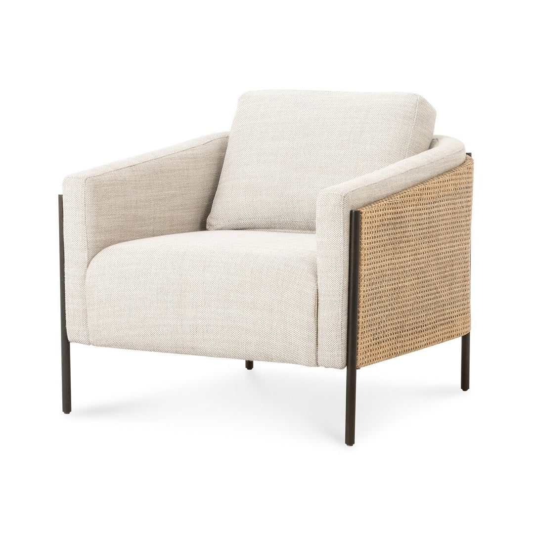 Jayda Chair in Gable Taupe three-quarter view - Whats New Furniture Portland OR