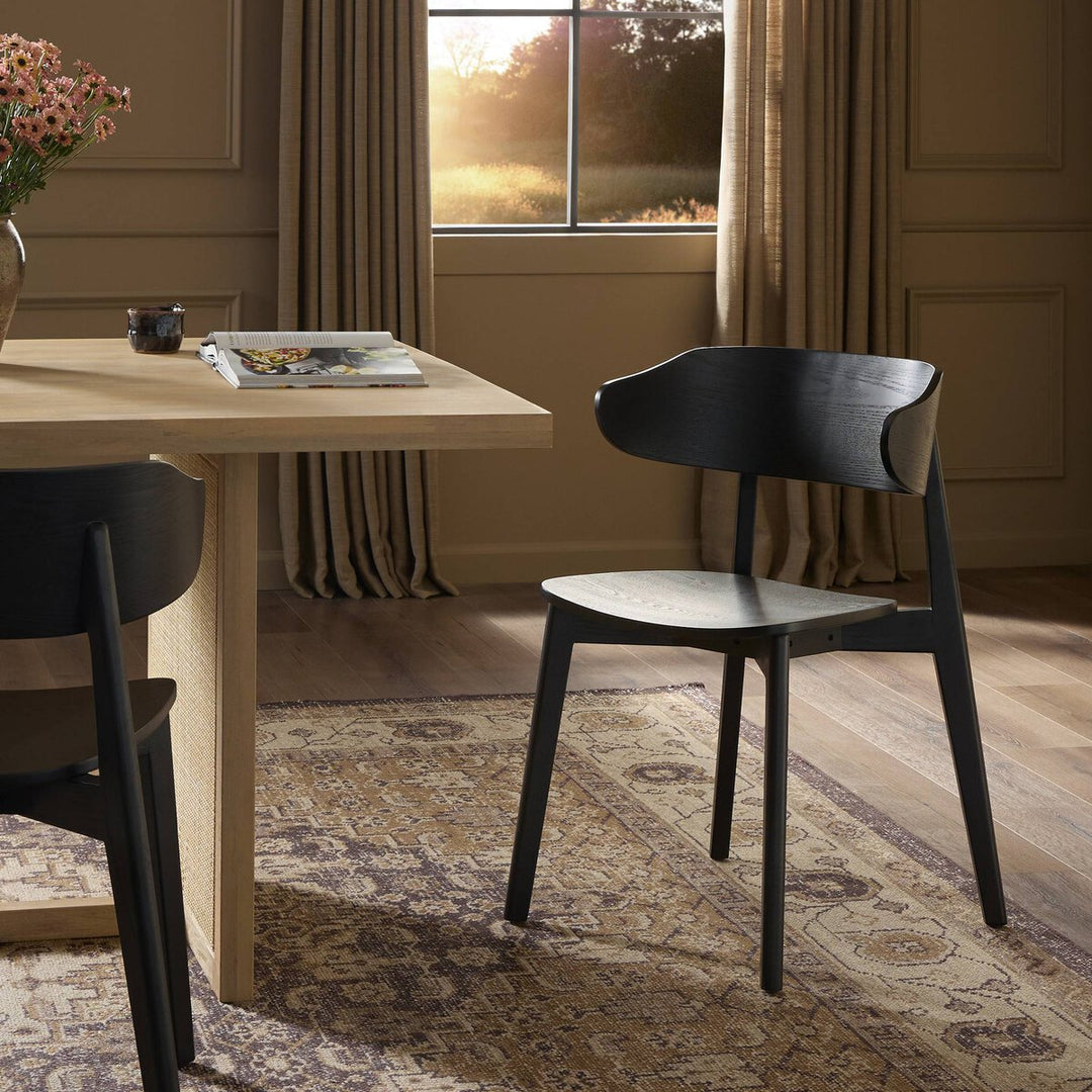 Franco Dining Chair in Black back studio view - Whats New Furniture Portland OR